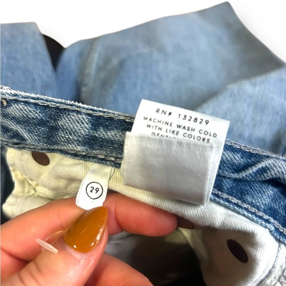 Grlfrnd Tatum Crop Jeans in Late Night Raw Hem Mid Rise Revolve size 29 - Picture 11 of 13